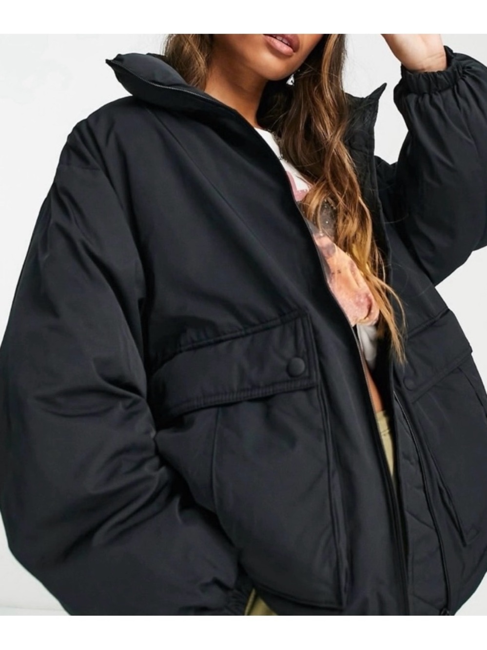 We The Free Duvet Bomber Jacket. Black